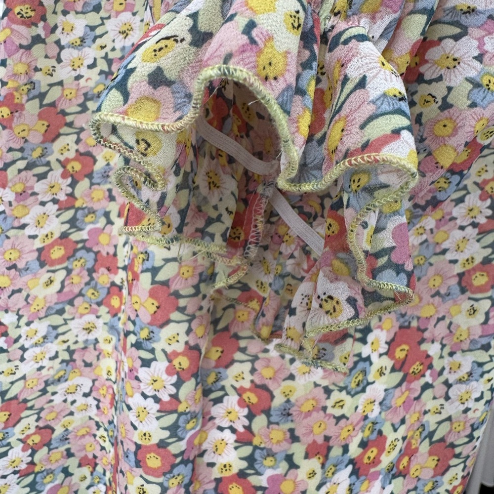 MELLODAY Multicolor Floral Ruffle Top - Picture 7 of 14